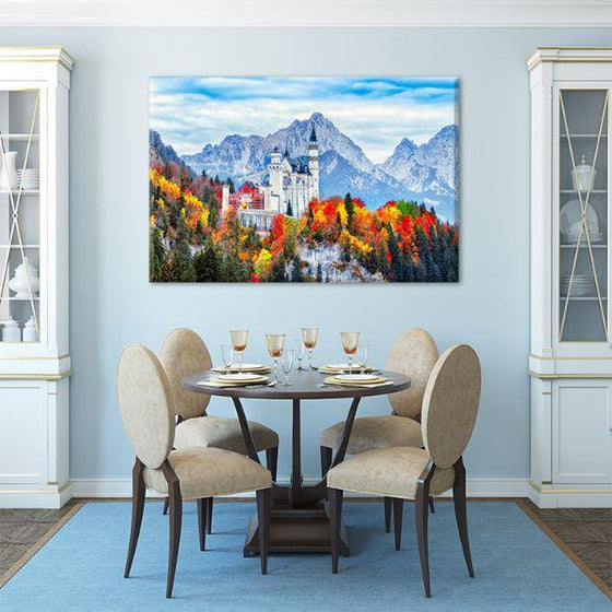 Neuschwanstein Castle Canvas Wall Art Dining Room