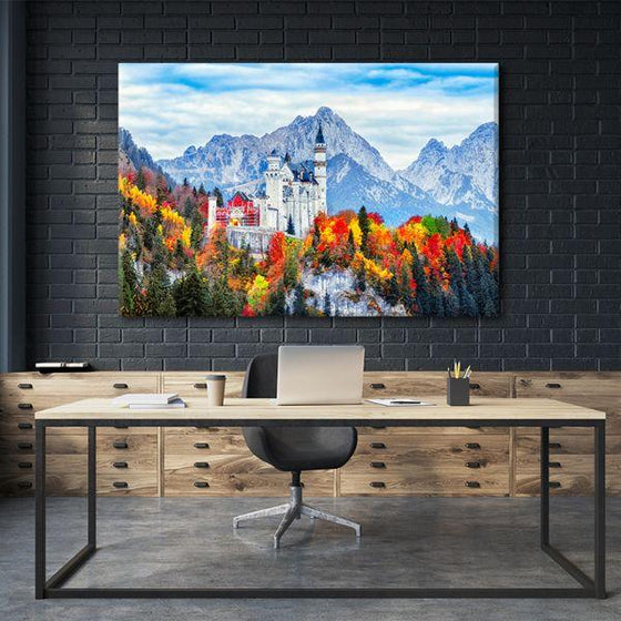 Neuschwanstein Castle Canvas Wall Art Office