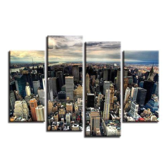 New York City Skyscrapers View Canvas Wall Art