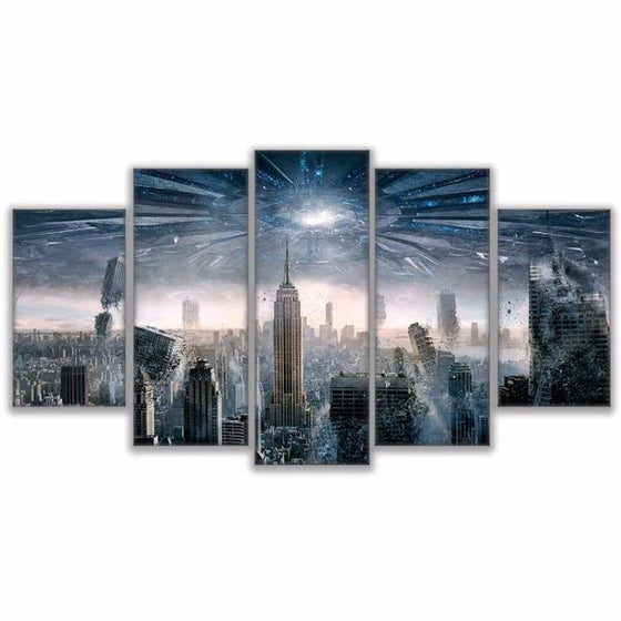 New York In A Movie Scene Canvas Wall Art