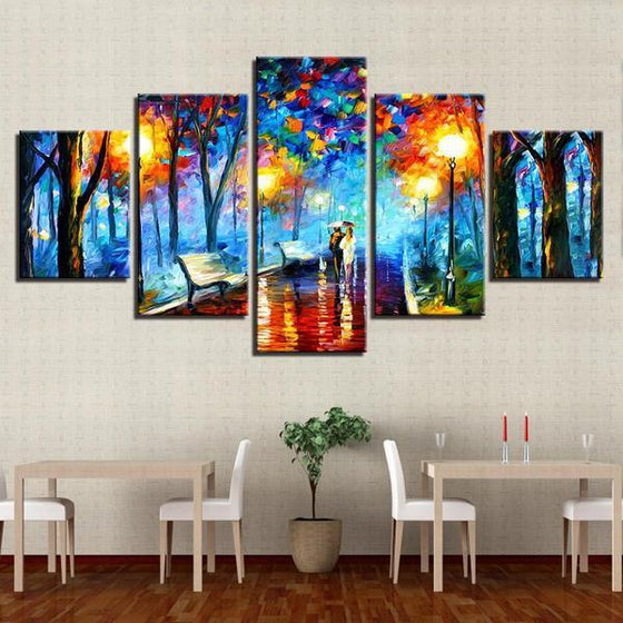Night View Trees Wall Art Dining Room