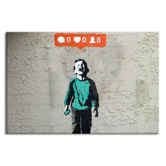 Nobody Likes Me By Banksy Canvas Wall Art