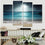 Calm Beach & Dark Sky Canvas Wall Art Living Room