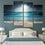 Calm Beach & Dark Sky Canvas Wall Art Bedroom