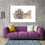 Notre Dame Contemporary Canvas Wall Art Living Room