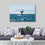 Ocean & Whale's Tale 1 Panel Canvas Wall Art Living Room