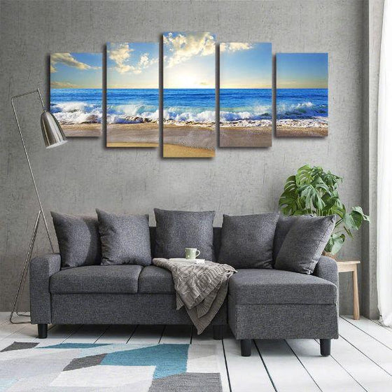 Ocean Cool Sunrise Canvas Wall Art Prints