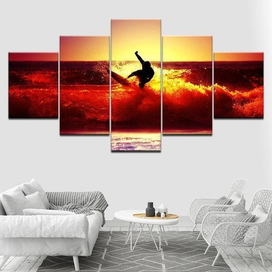 Ocean Sunset Wall Art Idea