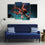 Amazing Octopus 4 Panels Canvas Wall Art Decor