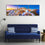 Oia Town View Santorini 3 Panels Canvas Wall Art Living Room