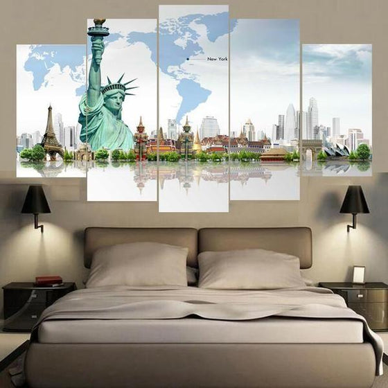 Country Landmarks Canvas Wall Art Bedroom