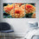 Orange Dahlia Flowers 3 Panels Canvas Wall Art Bedroom