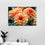 Orange Dahlia Flowers Canvas Wall Art Print