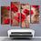 Planted Red Flowers Canvas Wall Art