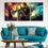 Orc In A Battlefield 3 Panels Canvas Wall Art Print