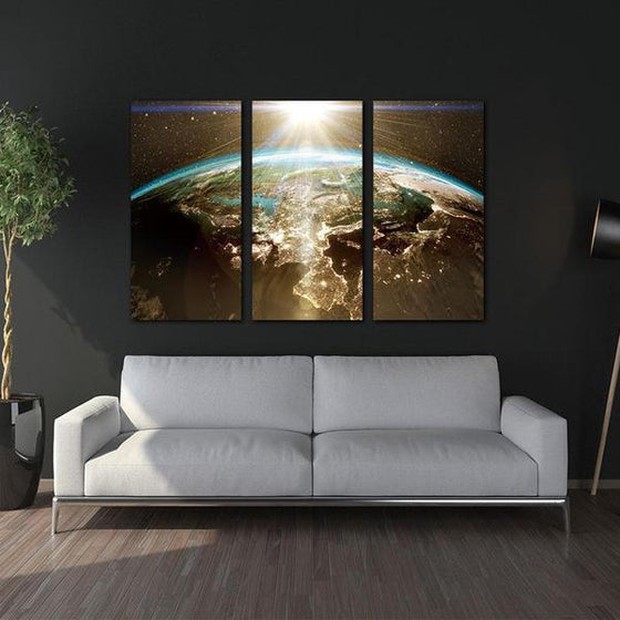 Outer Space Nursery Wall Art Canvas