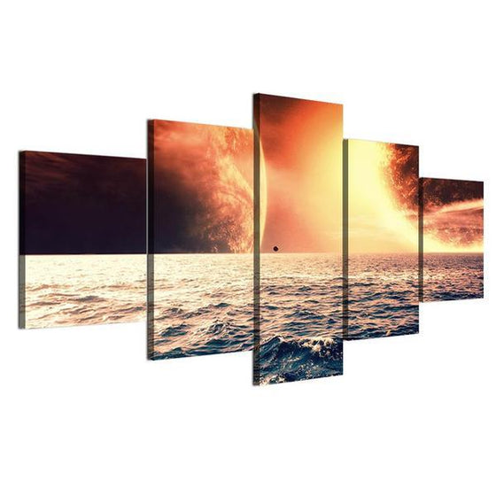 Outer Space View Planets Wall Art Decor