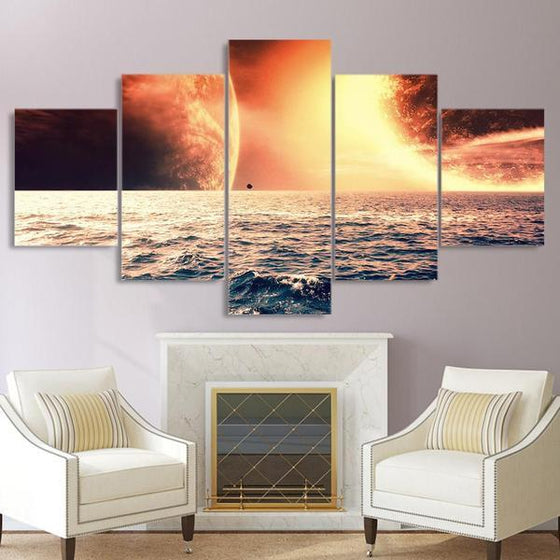 Outer Space View Planets Wall Art