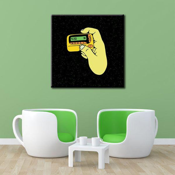 Pager In Hand Canvas Wall Art Decor