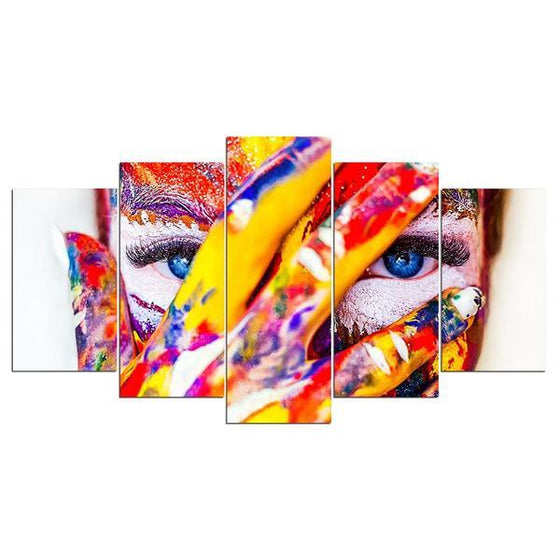 Painted Face Wall Art Canvas