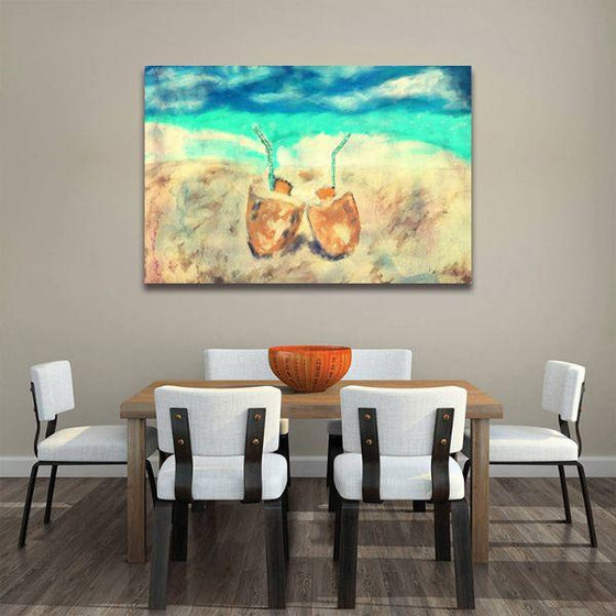 Pair Of Coconut Juice Canvas Wall Art Kitchen