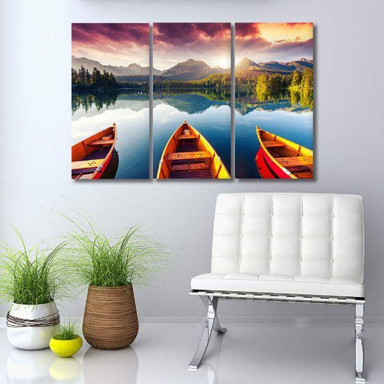 Panoramic Lake View Canvas Art