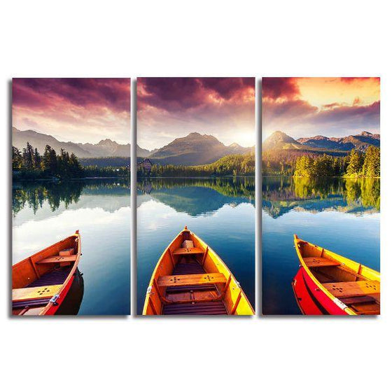 Panoramic Lake View Canvas Wall Art