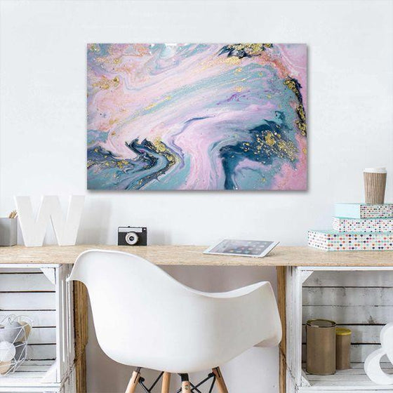 Pastel Colors Abstract Canvas Wall Art Decor