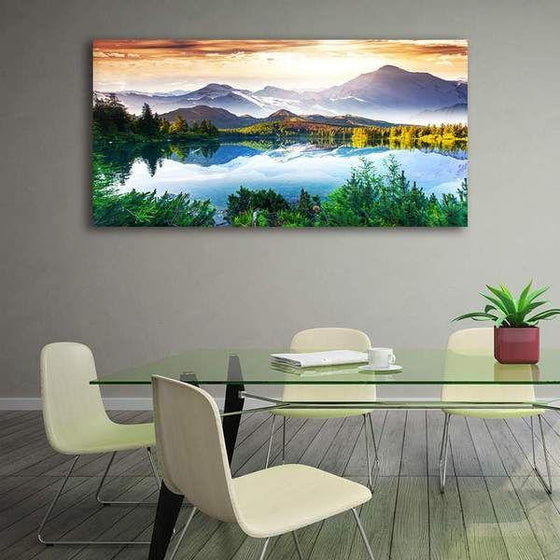 Peaceful Lake Scenic View Wall Art Canvas