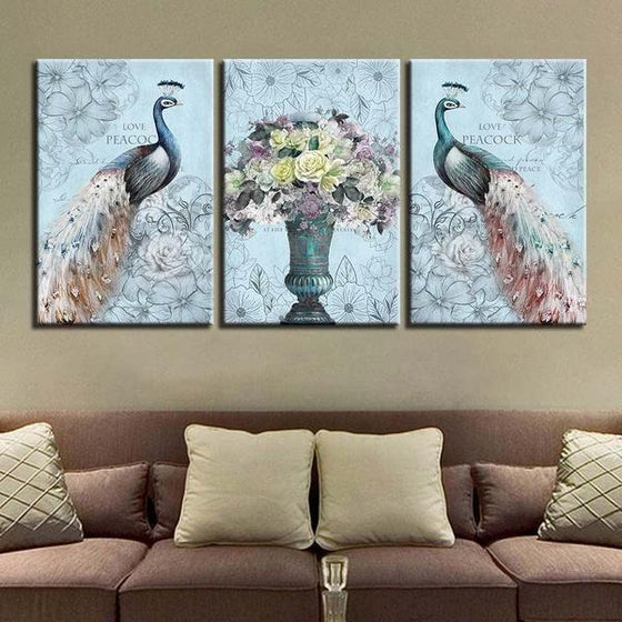 Peacock Garden Wall Art Decor