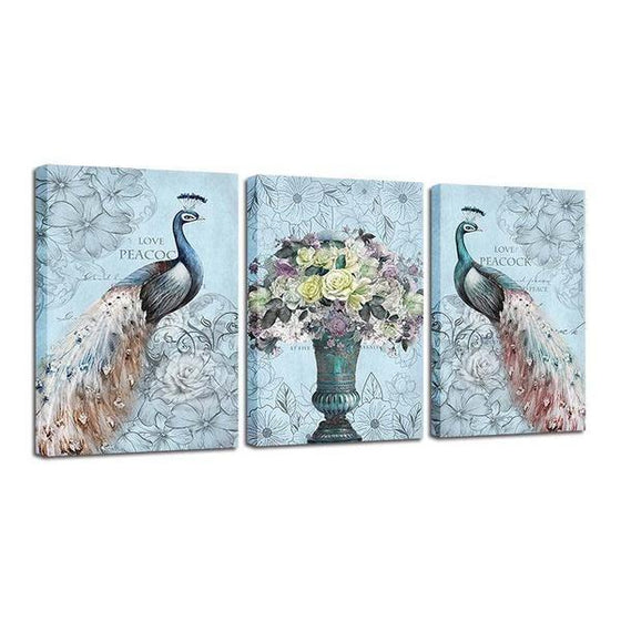 Peacock Garden Wall Art Print