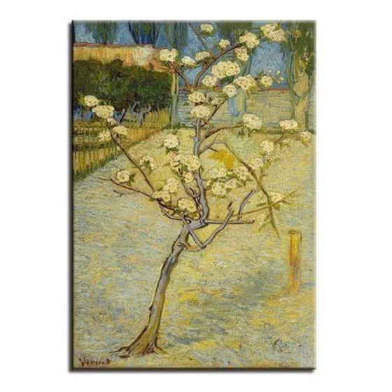 Blossoming Pear Tree 1888 By Van Gogh Canvas Wall Art Living Room