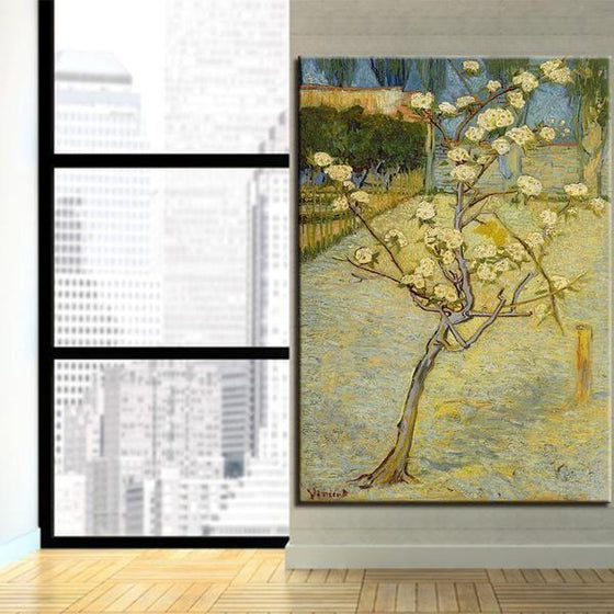 Blossoming Pear Tree 1888 By Van Gogh Canvas Wall Art Office