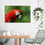 Perched Red Parrot 1 Panel Canvas Wall Art Kitchen