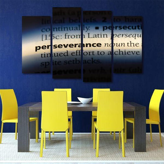 Perseverance 4 Panels Canvas Wall Art Dining Room