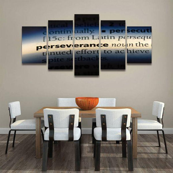 Perseverance 5 Panels Canvas Wall Art Dining Room