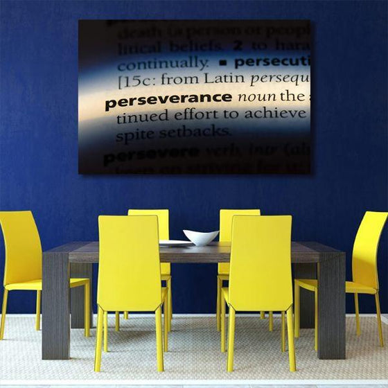 Perseverance Canvas Wall Art Dining Room