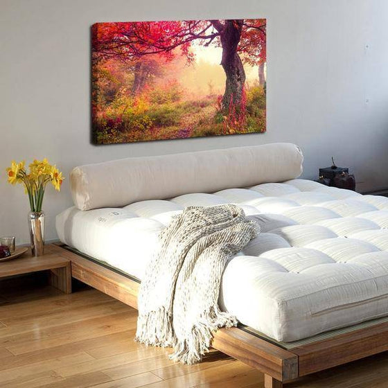 Picturesque Forest Sunrise Wall Art Bedroom