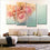 Pink Roses Centerpiece Canvas Wall Art Decor