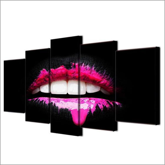 Pink Lips Wall Art Decor