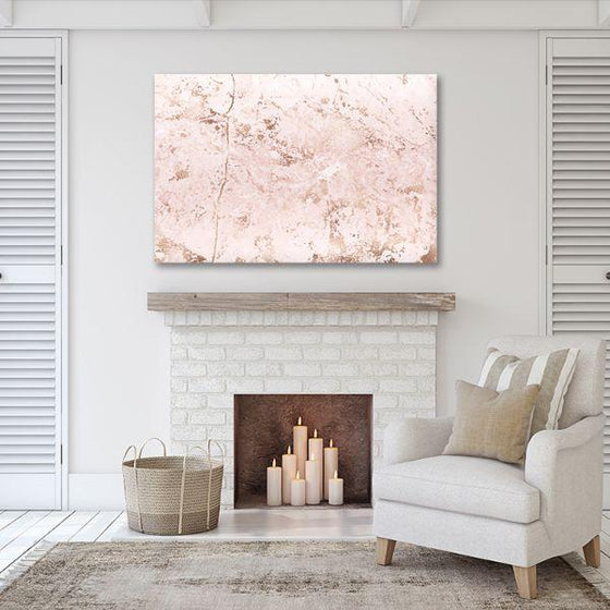 Pink Marble Abstract Canvas Wall Art Decor