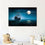 Pirate Ship & Full Moon Canvas Wall Art Kids Bedroom