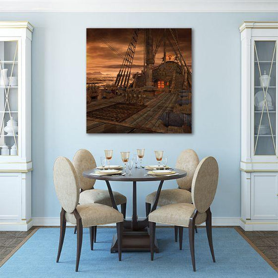 Pirate Ship Deck Canvas Wall Art Kitchen