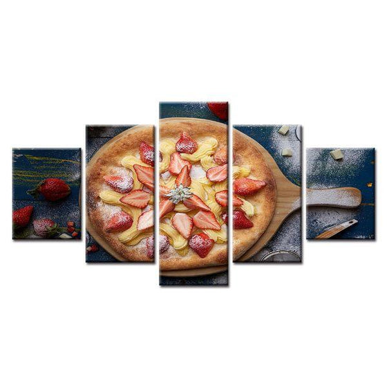 Pizza With Fruit Toppings Canvas Wall Art Ideas
