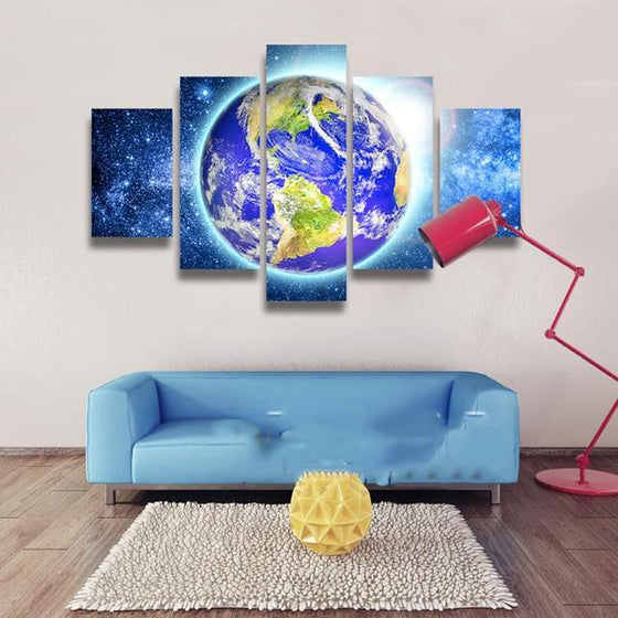 Planet Earth Wall Art Canvas