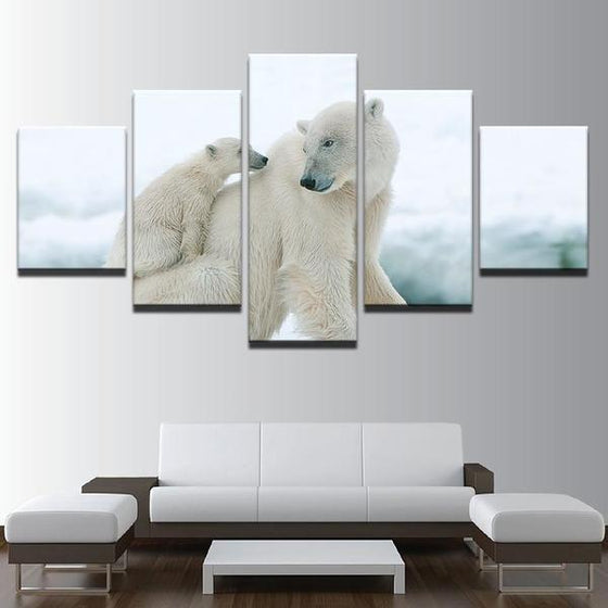 Polar Bear Wall Art Canvas