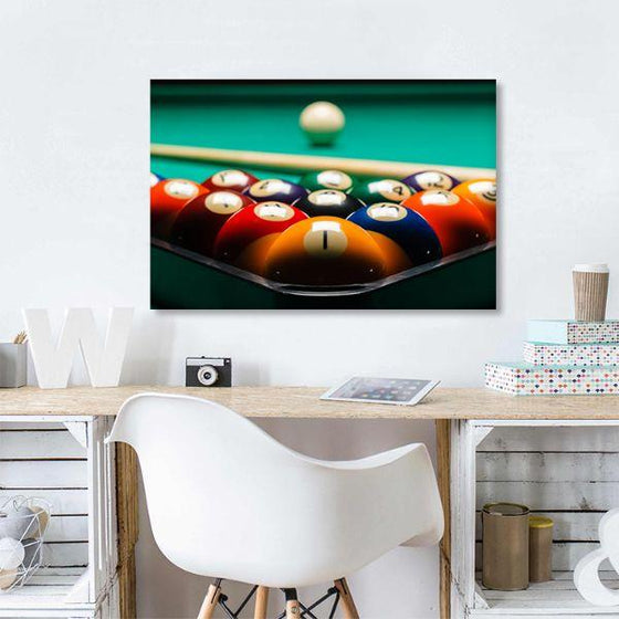 Pool Ball Game Canvas Wall Art Office