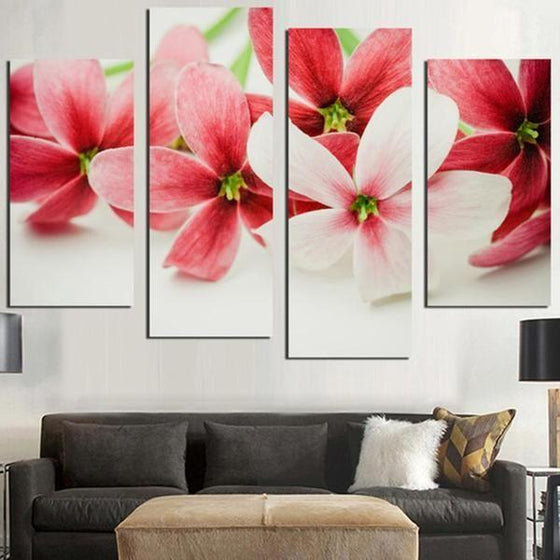 Pink Bloomed Flowers Canvas Wall Art