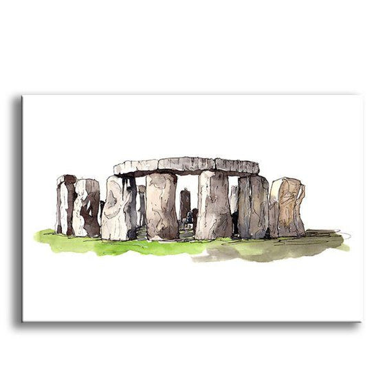 Prehistoric Stonehenge Canvas Wall Art