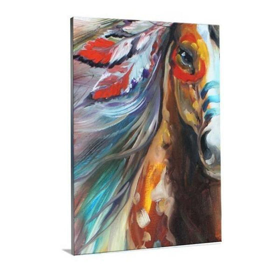Printed Hand Painted Canvas Wall Art Rectangle
